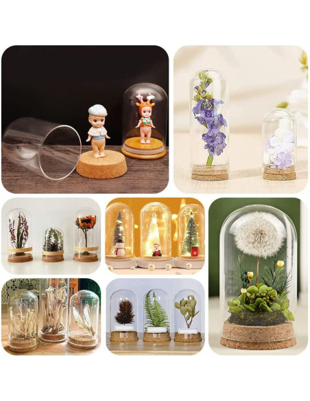 Campanas de Vidrio PH PandaHall 4 Piezas 4.7x8.5 cm