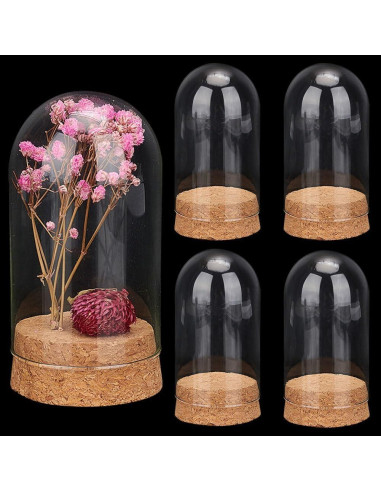 Campanas de Vidrio PH PandaHall 4 Piezas 4.7x8.5 cm