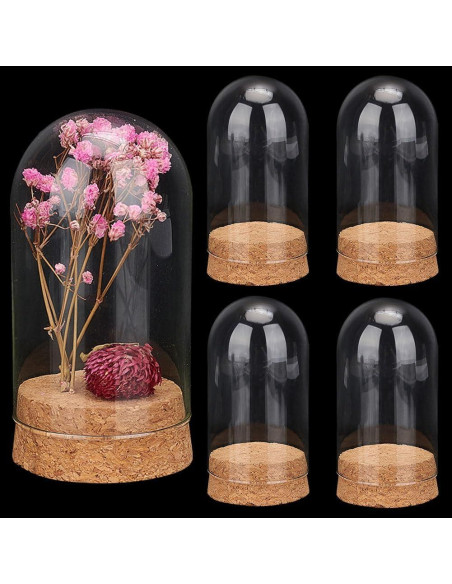 Campanas de Vidrio PH PandaHall 4 Piezas 4.7x8.5 cm