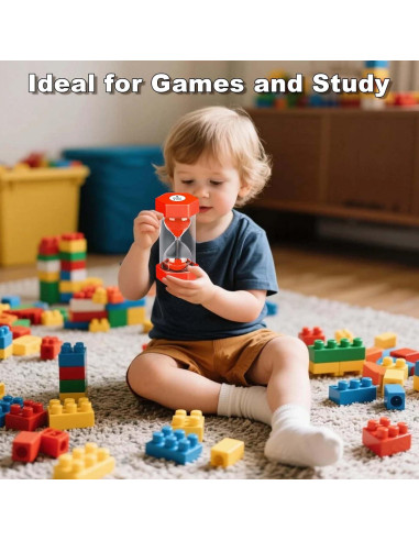 Reloj de Arena Colorido YLTIMER 30 Minutos Hexagonal Rojo