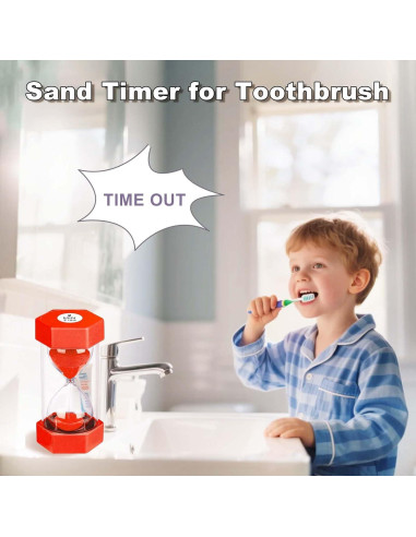 Reloj de Arena Colorido YLTIMER 30 Minutos Hexagonal Rojo