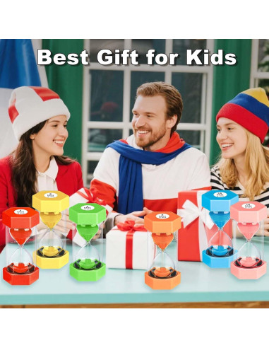 Reloj de Arena Colorido YLTIMER 30 Minutos Hexagonal Rojo