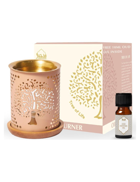Dukhni Quemador de Aceite Árbol de la Vida con Vela 80g