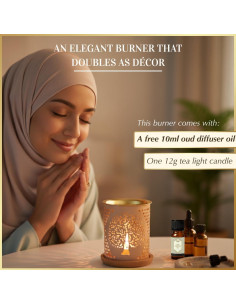 Dukhni Quemador de Aceite Árbol de la Vida con Vela 80g 2