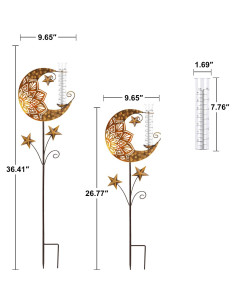 Pluviómetro Decorativo Shumi Luna 25.5x5.5 cm Resistente 2