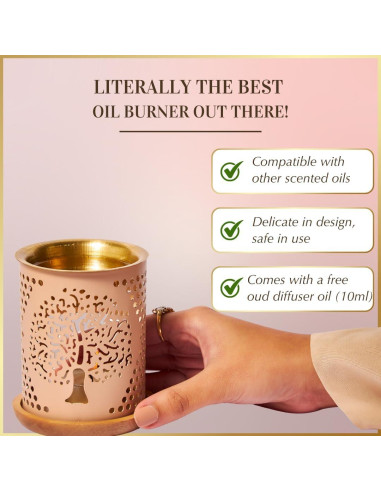 Dukhni Quemador de Aceite Árbol de la Vida con Vela 80g