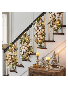 Adorno Navideño Preiluminado MAELSTROM 60cm Gota Dorada