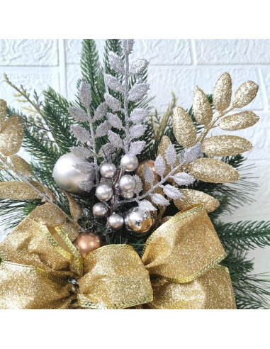 Adorno Navideño Preiluminado MAELSTROM 60cm Gota Dorada