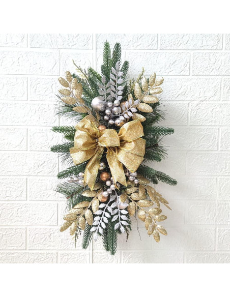 Adorno Navideño Preiluminado MAELSTROM 60cm Gota Dorada