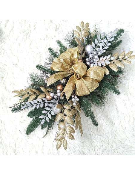 Adorno Navideño Preiluminado MAELSTROM 60cm Gota Dorada