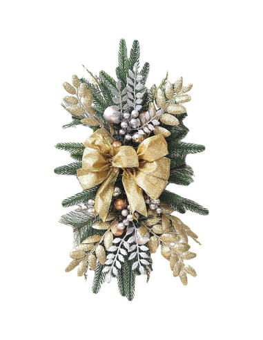 Adorno Navideño Preiluminado MAELSTROM 60cm Gota Dorada