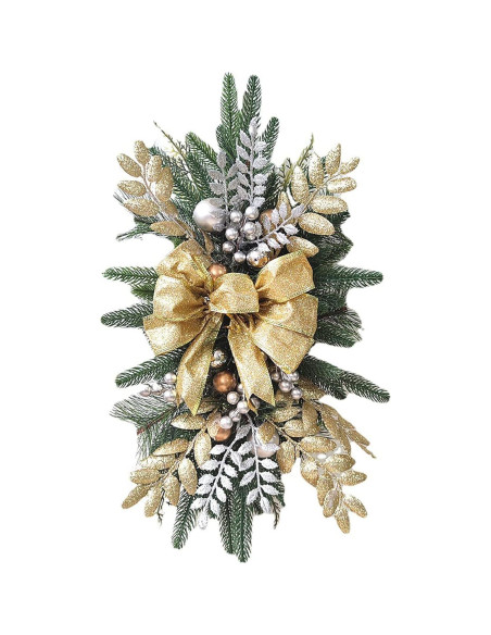 Adorno Navideño Preiluminado MAELSTROM 60cm Gota Dorada