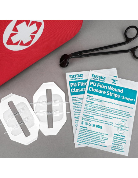 AZEN Kit de Cierre de Heridas 10 Tiras Vendajes Mariposa