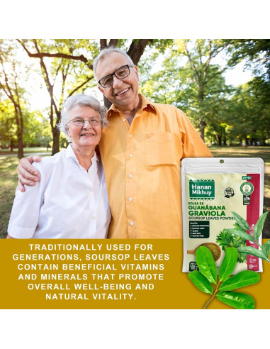 Polvo de Hoja de Guanábana 100g HANAN MIKHUY - Vegano, Sin Gluten