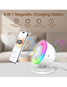 Altavoz Bluetooth 4 en 1 SpaceInside con Cargador 15W y Luz RGB 2