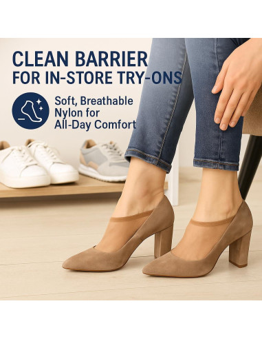 Calcetines Desechables de Cuero Hero - 72 Pares para Mujeres