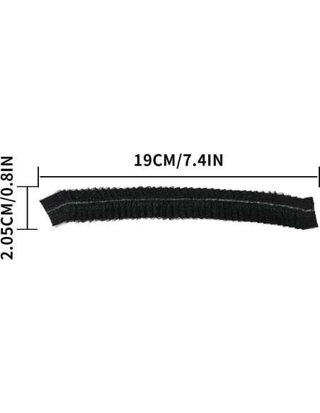 100 Gorras Bouffant Desechables Negras para Cocina y Belleza