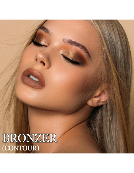 Paleta de Contorno Mate Erinde 02 Marrón Oscuro 45g