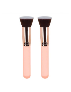 Kabuki Brochas de Maquillaje 2pcs Reazana Rosa Suave