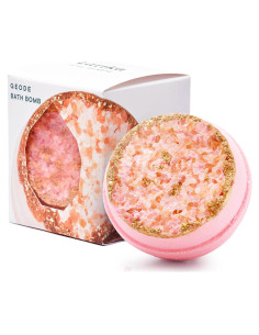 Bomba de Baño Geoda Latika | Cuarzo Rosa | Sándalo y Rosa
