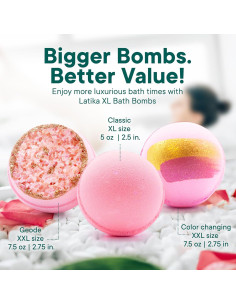 Bomba de Baño Geoda Latika | Cuarzo Rosa | Sándalo y Rosa 2