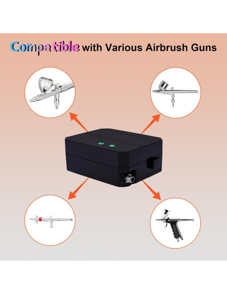 Compresor de Aerógrafo Portátil Gocheer 12V 52 PSI Negro