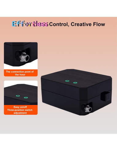 Compresor de Aerógrafo Portátil Gocheer 12V 52 PSI Negro