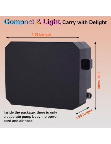 Compresor de Aerógrafo Portátil Gocheer 12V 52 PSI Negro