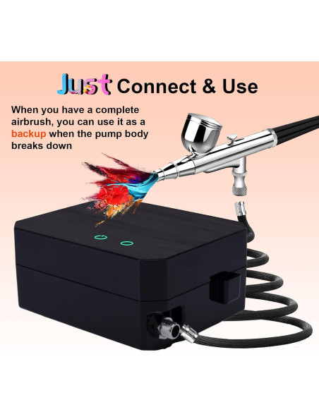 Compresor de Aerógrafo Portátil Gocheer 12V 52 PSI Negro