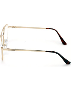 Gafas de lectura de metal oro con bisagra de resorte 1.0x 2