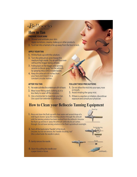 Sistema de Aerógrafo de Bronceado Belloccio Completo 4oz