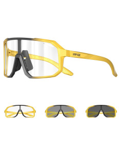 Gafas de Ciclismo KAPVOE Fotoquímicas UV400 Amarillas