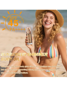 Aceite Corporal Brillante SPF 45 Minfei 30ML Bronce Brillante 2