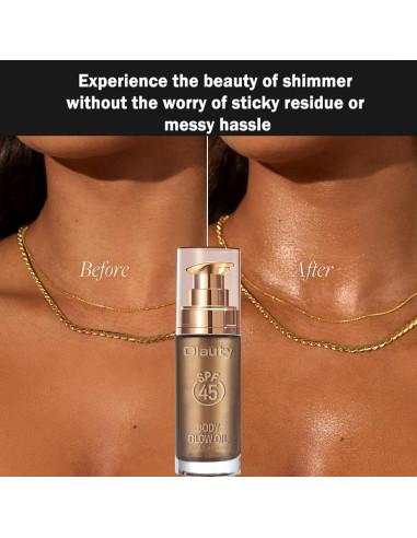 Aceite Corporal Brillante SPF 45 Minfei 30ML Bronce Brillante