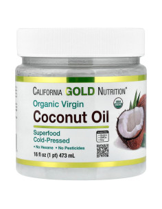 Aceite de Coco Virgen Extra Orgánico California Gold 473 ml