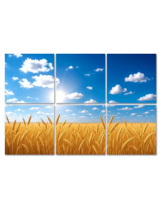 Paneles Acústicos Decorativos 6 Piezas Campo de Trigo 182x122 cm