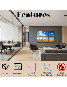 Paneles Acústicos Decorativos 6 Piezas Campo de Trigo 182x122 cm 2