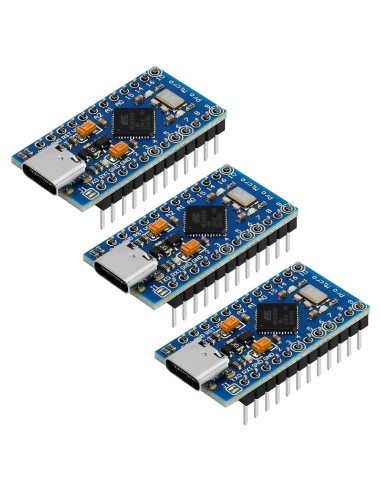 Paquete de 3 Módulos Micro Pro MakerHawk ATmega 32U4 5V 16MHz