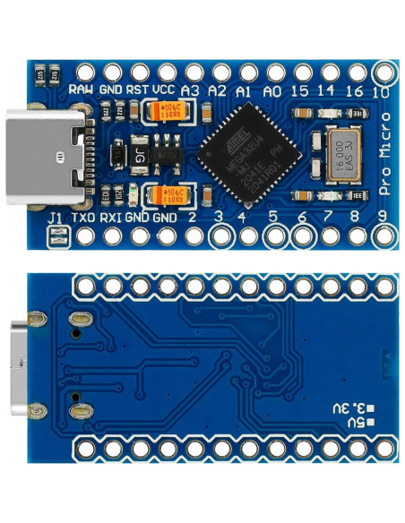 Paquete de 3 Módulos Micro Pro MakerHawk ATmega 32U4 5V 16MHz