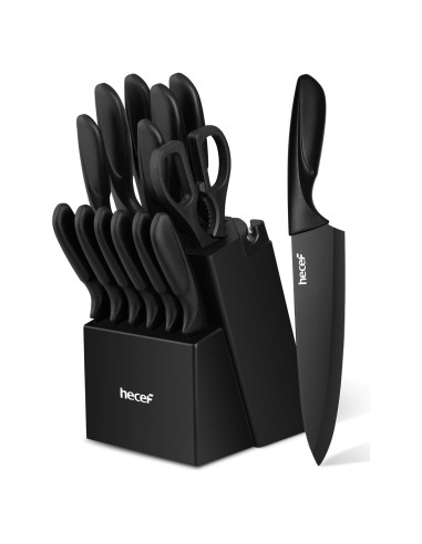 Juego de Cuchillos de Cocina Hecef 15 Piezas Antiadherente