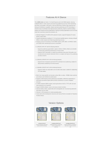 Módulo GPS Doble Banda LC29H XYGStudy para Raspberry Pi RTK
