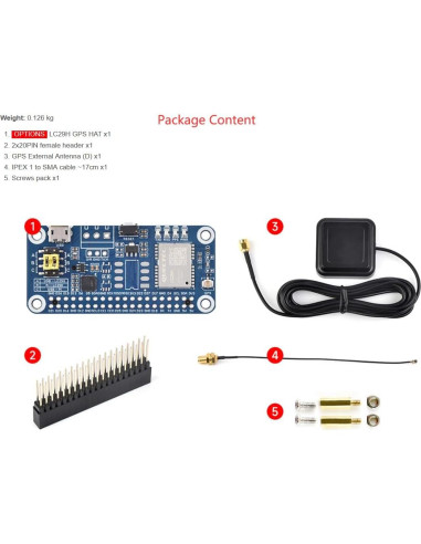 Módulo GPS Doble Banda LC29H XYGStudy para Raspberry Pi RTK