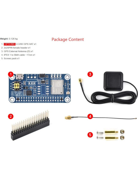 Módulo GPS Doble Banda LC29H XYGStudy para Raspberry Pi RTK