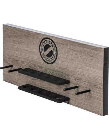 Estante de Pared STIGA para Ping Pong - Soporta 6 Raquetas y 10 Pelotas