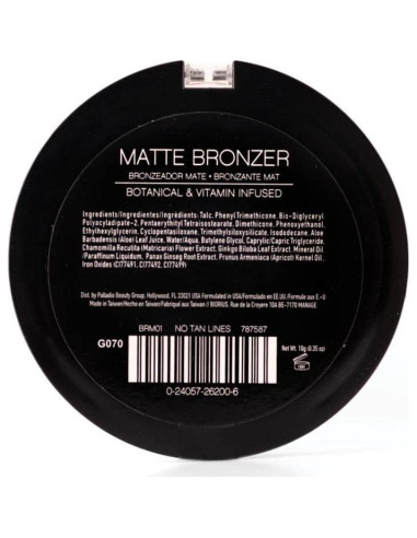 Bronceador Mate Palladio 9.92g Sin Líneas de Bronceado