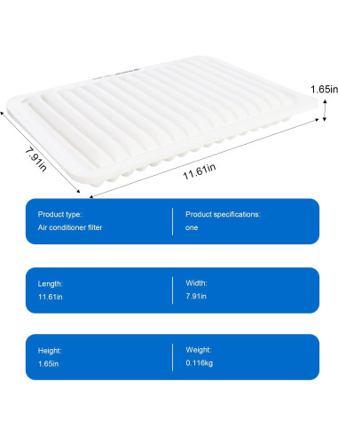 Filtro de Aire del Motor HECHENQICHE para Toyota Camry y Venza