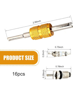 Kit de Válvula de Aire Acondicionado 16 Piezas Downhill R134A 2