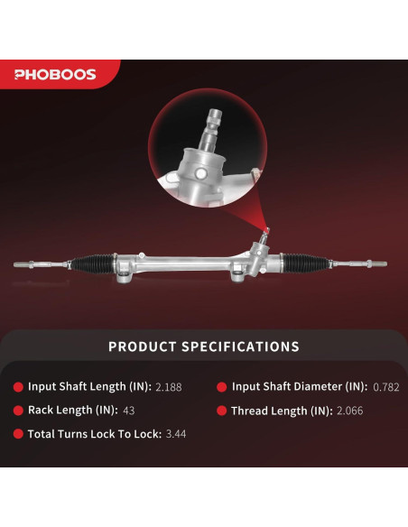 Cremallera de dirección asistida PHOBOOS para Toyota Corolla 2009-2013