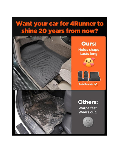 Alfombrillas de Carga DrCarNow para Toyota 4Runner 1996-2002