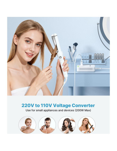 Convertidor de Voltaje VINTAR 220V a 110V 200W para Viajes